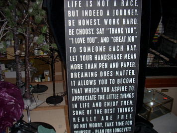 Box Sign Life is Not a Race