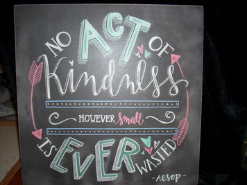 Chalk Sign Act of Kindness 