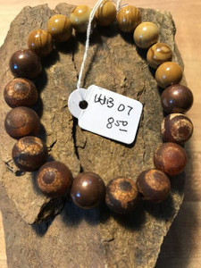 Jasper, Tibetan Mystical Agate, and Copper Bracelet