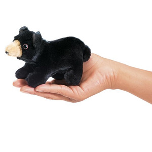 Folkmanis Mini Finger Puppet Black Bear