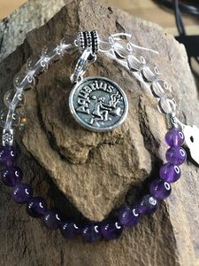 Clear Quartz and Amethyst