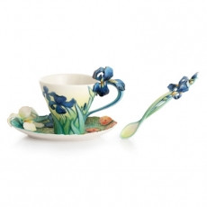 Franz Van Gogh Iris Flower cup/Saucer/Spoon Set