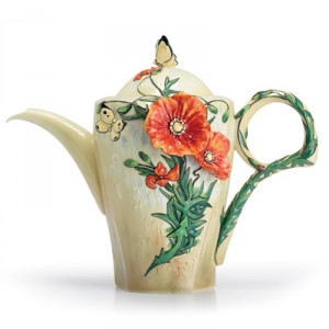 Franz Van Gogh Poppy Flower Teapot