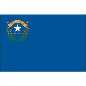 Nevada Flag Decal 3.25"x4.25"