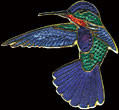 Fiery Hummingbird Zipper Pull
