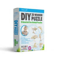 DIY Wooden Puzzles (6) Sea Animals