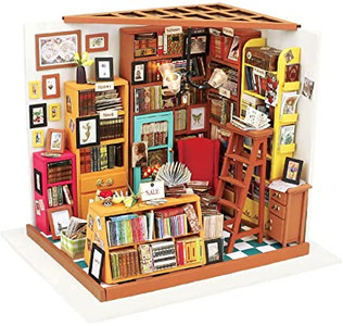 DIY Miniature Dollhouse Kit Sam's Study Room 