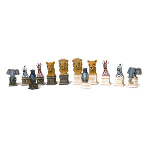 32 piece set has been accurately hand modeled and cast in resin then beautifully hand painted.  4” king. 
