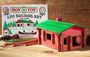 Roy Toy Mini Log Building Set: The Camp