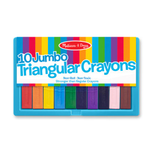 Melissa and Doug Jumbo Triangular Crayons- 10pc