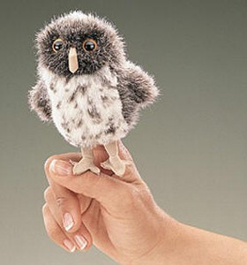 Mini Spotted Owl Finger Puppet