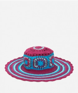 Kid's Crochet Macrame Hat with Stripe Pattern