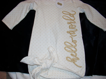 Hello World Gown 3-6mo 