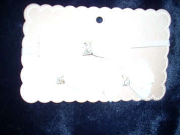 Headband and Hair Clips Whit and Gold