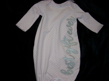 Best Gift Ever Pink/Gold Knotty Gown 3-6 mo