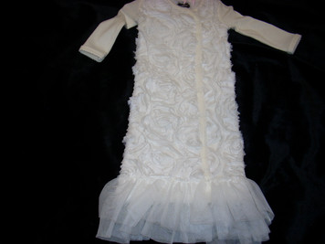 Ivory Rosette Newborn Gown 0-3 mo