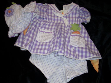 Bunnie By the Bay Purple Dress/Sunhat set 9-12 mo