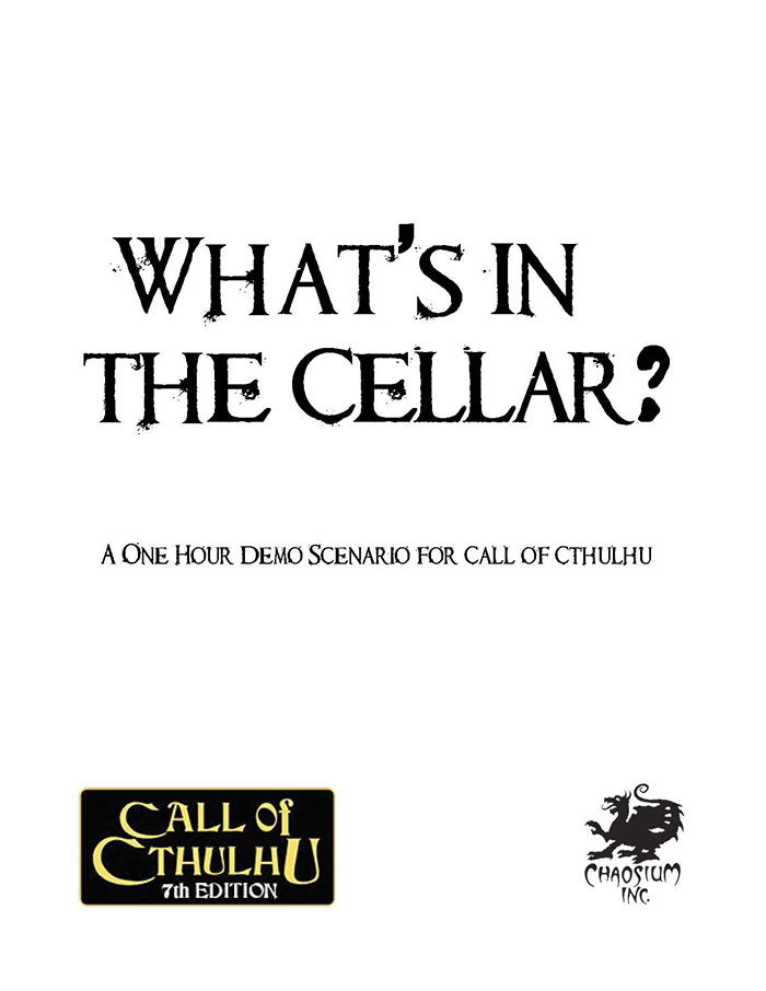 Call of Cthulhu Free Adventures