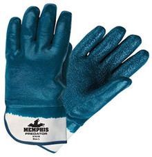 MCR 9761R L Predator Nitrile Gloves Fully Coated Safety Cuff Rough Dozen Pairs From $49  6+