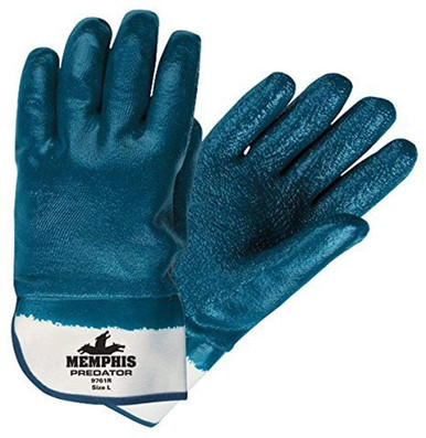 MCR 9761R L Predator Nitrile Gloves Fully Coated Sfty Cu Rough Dz