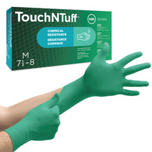 Ansell 92-600 M 7.5-8 Touch N Tuff Teal Nitrile Gloves Powder Free Case 1000 (10 x 100)