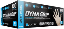 SAS 650-1003 L Large Dyna Grip Latex Exam Gloves Powder Free Case 1000 (10 x 100)
