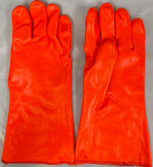 Liberty 2524 Orange PVC Gloves 14" Jersey lined Smooth Cs/5 Dz