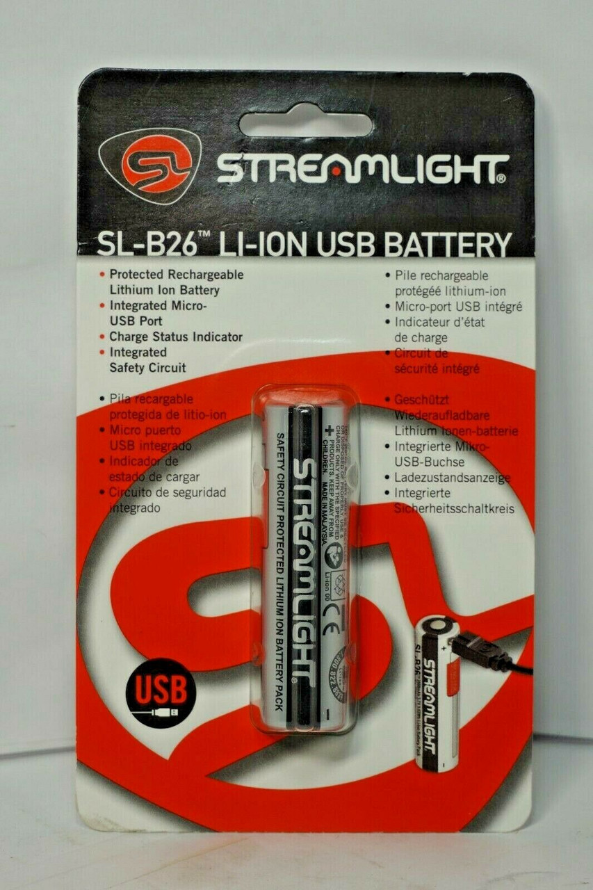Streamlight 22101 SL-B26 USB Rechargeable Li-Ion Lithium Battery Each From  $14.99 6+ - C2CSafety, INC