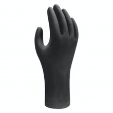 Showa 6112PF L Large Biodegradable PF 4 Mil Black Nitrile Gloves Case 1000 (10x100)