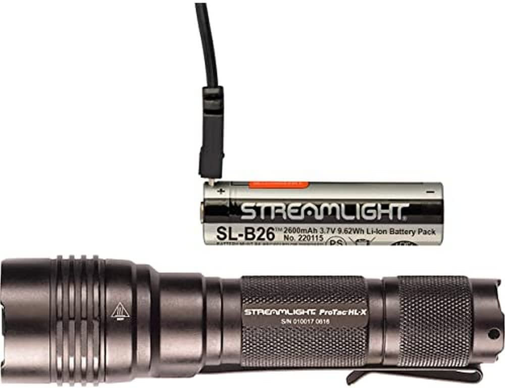 Streamlight 88084 88085 Protac HL-X Flashlight USB+Holster 1300 Lum