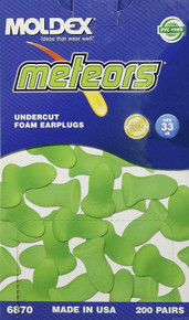 Moldex 6870 Meteors Green Earplugs Uncorded NRR33 Case 2000 (10x200)