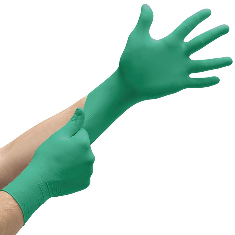 Fastenal 1334834 Box of 100 Green Nitrile Disposable Gloves - IMS