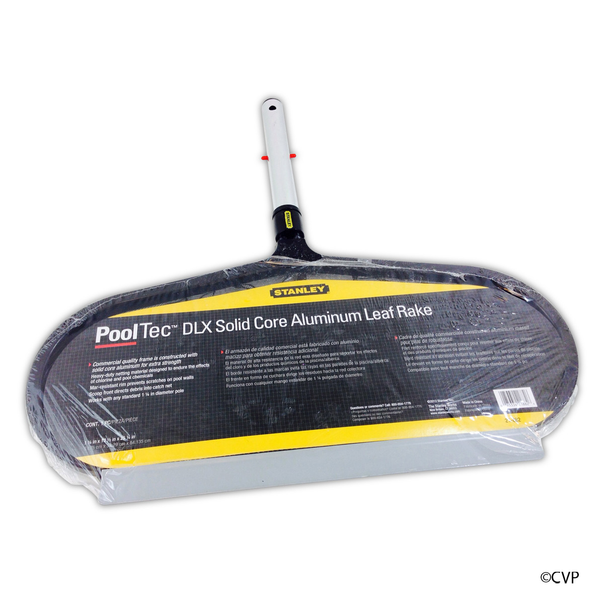 POOLMASTER DLX SOLID CORE ALUM LEAF RAKE STANLEY 12/CS 21882