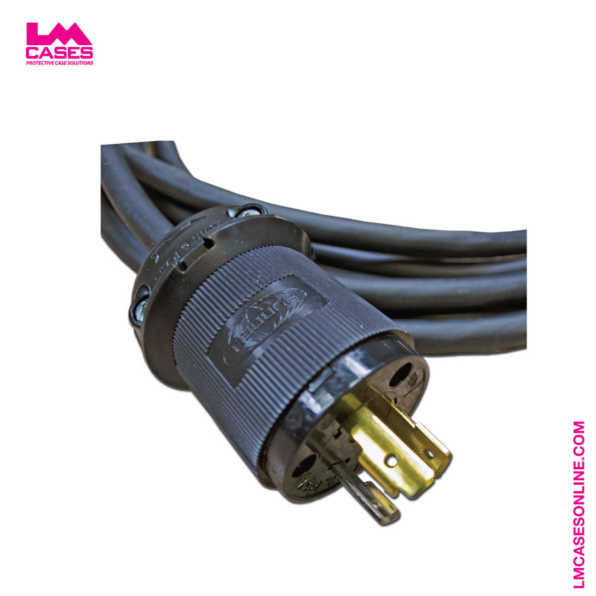 4-Plex Extension Courtesy Power Cord w/L5-20 Twist Lock - LM Cases Online  Store, image size:1200x1200