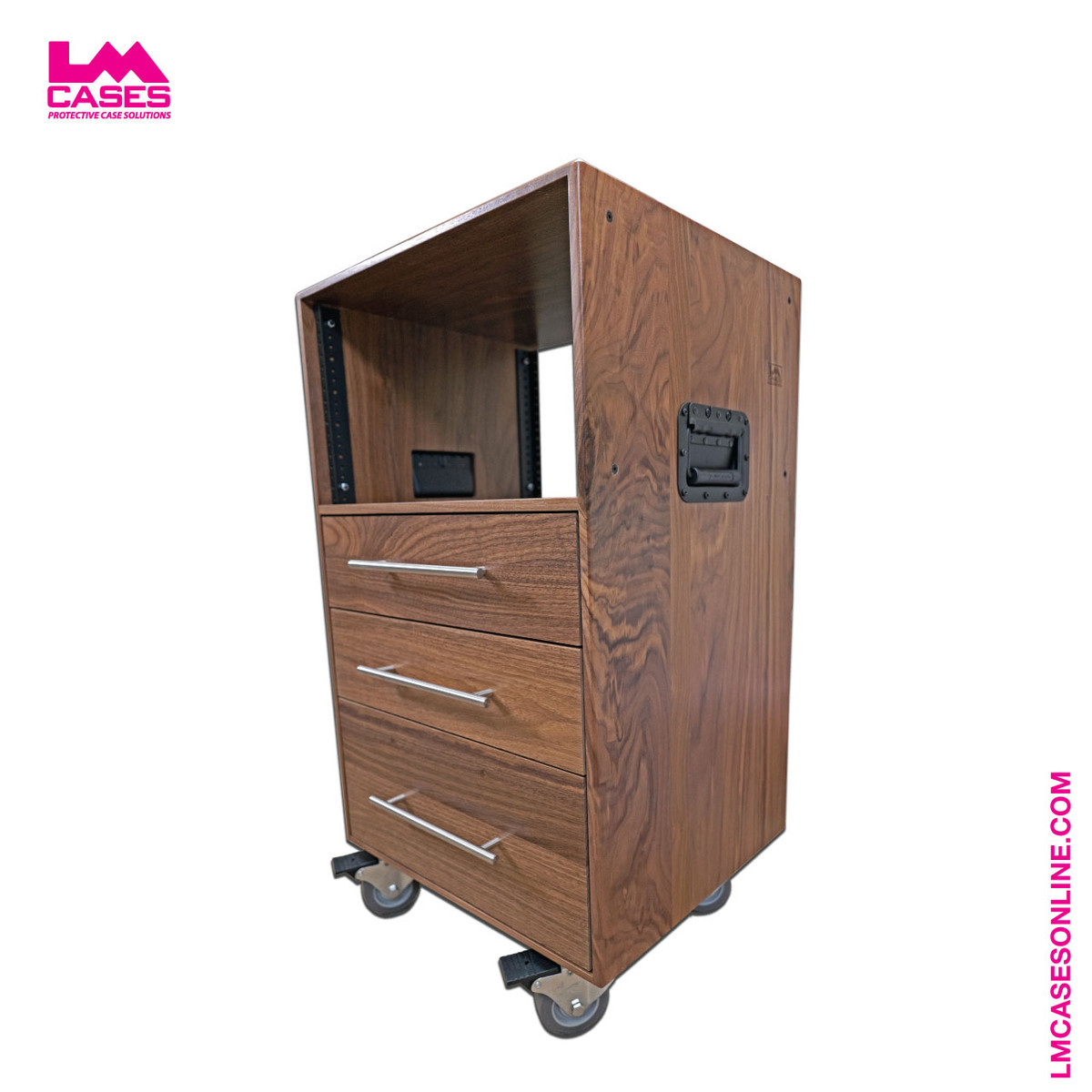 Studio Control Room Storage Rack - 6U Walnut - LM Cases Online Store