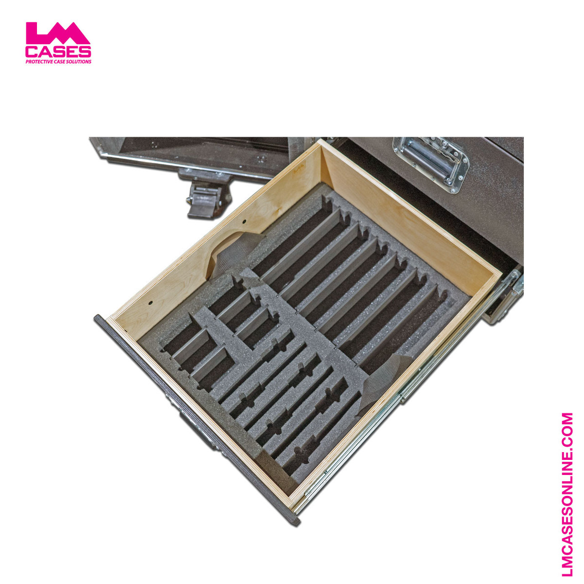 Custom Foam Insert with PE foam 6 wireless mics-drawer insert for