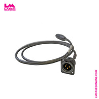 Panel Mount XLR Cable Assembly: Male Panel / Female Connector (Choose Length)