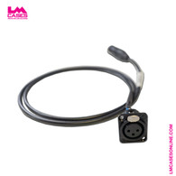 Panel Mount XLR Cable Assembly: Female Panel / Male Connector (Choose Length)
