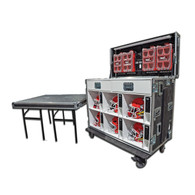 Coach To Player Helmet Charging Trunk w/Integrated TV, Soundbar & WiFi Network