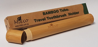 MiEco Bamboo Toothbrush Travel Tube