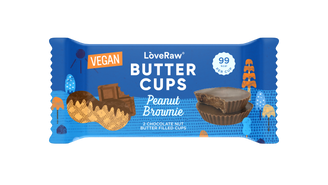 LoveRaw Butter Cups - Peanut Brownie 2x17g