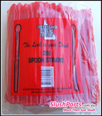 SPOON STRAWS Pack of 250 - colour sent may be different than pictured
