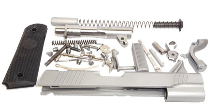 1911 80% Completion Kit 5" .45 ACP 416R Stainless or 4140 Carbon Steel with Novak Sight Cuts