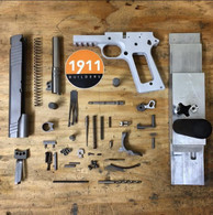 1911 80% Complete Build Kit 5" .45 ACP Billet 7075 Aluminum Frame with Rail
