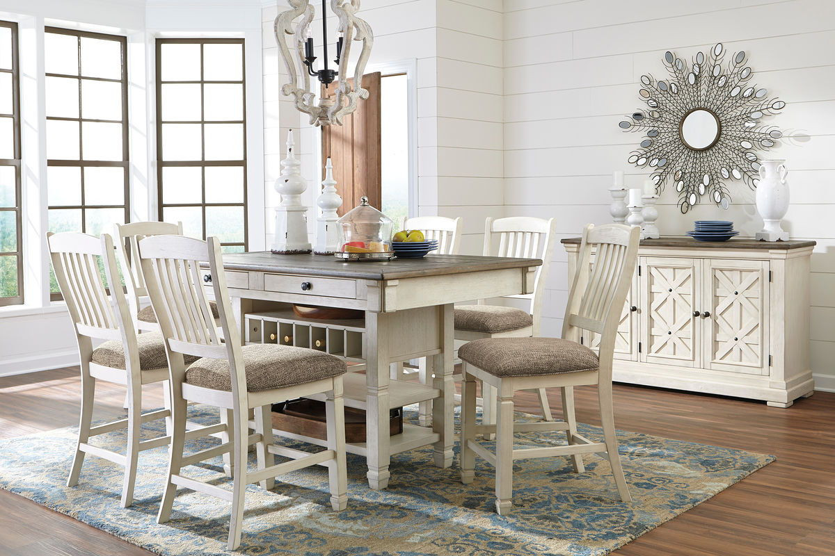 Bolanburg Antique White 8 Pc Rectangular Counter Height Dining