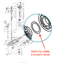 NEW OEM Yamaha 61A-45577-20-00 Shim (T:0.15MM)