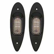 Marpac 7-6596 LED Light Navigation RED-GREEN Flush Mount Side Boat BLACK Mate