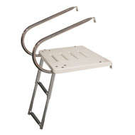 JIF Marine EKT2 Transom Platform With Telescoping Ladder 2 Step Boat I/O Marine