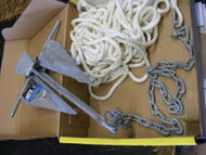 Marpac 7-2303 Anchor 10Lb Poseidon Slip-Ring KIT Rope 3/8-Chain Boat 20'-24'