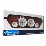 Faria Dress White OUTBOARD Gauge SET KT9794 Tachometer Speedo Fuel Level Volt